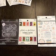 HUGE Lot Sticker Packs & Embellishments Christian Crosses Bible Prayer Journal