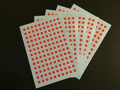 2400pcs X 8mm 5 Color Round Circle Spot Dot Marker Adhesive Stickers Japan