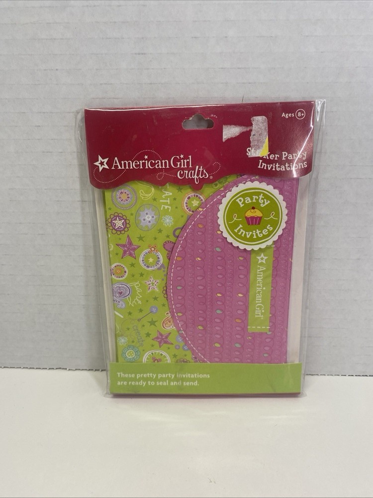 American girl crafts sticker party invitations set of 8 New 2011