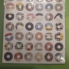 Retro Vintage Washer Circle Circular Stickers Junk Journal Scrapbook Planner