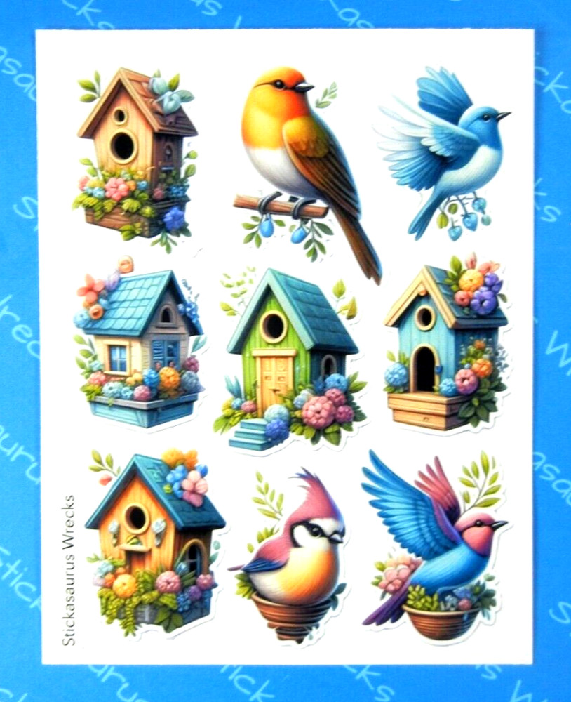 Birds & Birdhouses Sticker Sheet