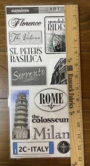 Creative Imagination Rome France London Danelle Johnson Epoxy Stickers Scrapbook