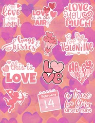 Valentine’s Day Sticker Set – 12 Piece