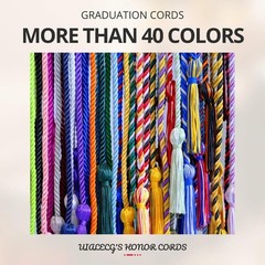Double Graduation Honor Cords – Black and Silver68″ Long