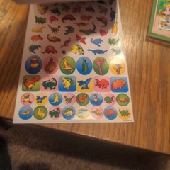 2 – 380 Vintage Twin Seven Sicker Game Books – FARMYARD & THE GREAT DINOSAURS