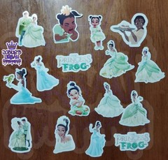 16 pcs Princess and The Frog Tiana Stickers