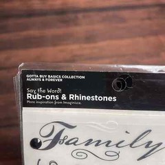 Say the Word Rub Ons & Rhinestones Always & Forever Collection imaginisce