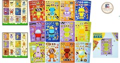 Creative Mix and Match Robot Stickers – 36 Sheets for Endless Fun and Teamwork
