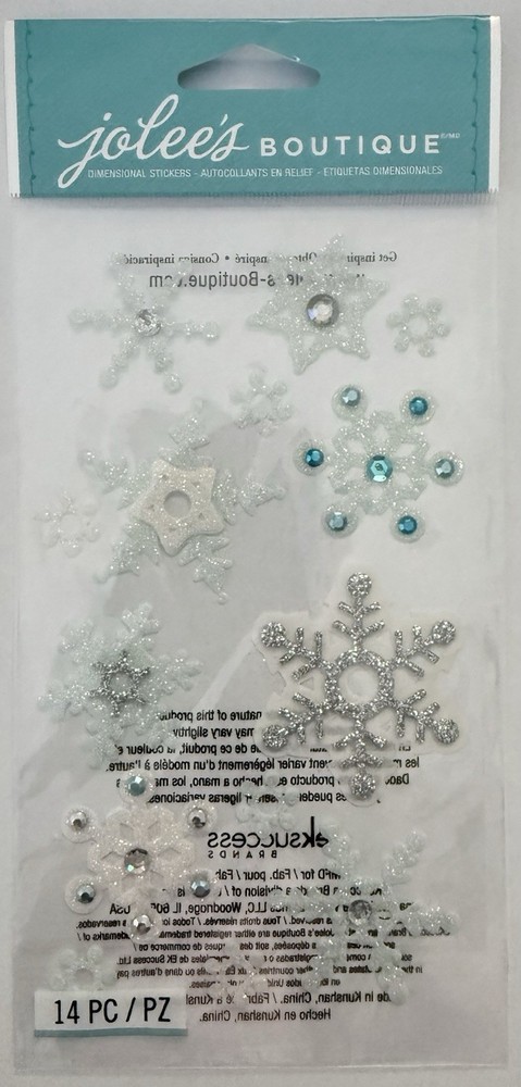 Jolee’s SNOWFLAKES VELLUM Stickers ~embellishment set~Beautiful! Quick Ship!!
