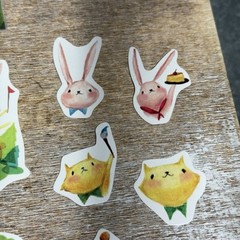 Lot of 12 ATO Planning Stickers Cat, Bear, Bunny & MIA Assorted Sizes Brand New