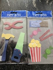 Lot of 4 Paper Bliss Scrapbook Stickers Kids Cars Tools Movies Home Improvement