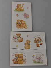 Vtg Teddy Bear Stickers Religious Christian Love One Another God’s Gift Rejoice