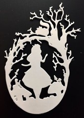 Wonderland Die Cuts * Alice in the Forest * Black or White Cardstock * Set of 12