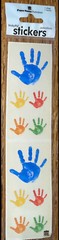 Paper House Sticky Pix Colorful Hand Prints Art Paint School Scrapbook Stickers