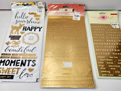 3 NEW MAGGIE HOLMES CRATE PAPER STICKER PACKS OPEN BOOK BLOOM STYLEBOARD