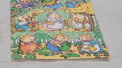 Vintage Gibson Greetings GGI Pig Farmers Hog Family 1 Sticker Sheet Tina RARE