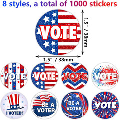 1000Pcs Voting Stickers Sparkling Self Adhesive Label Your Support Matters Patri