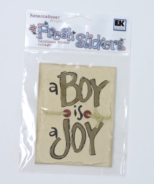 EK Success Fresh Sticker Handmade by Rebecca Sower A Boy is a Joy 3D Scrapbook
