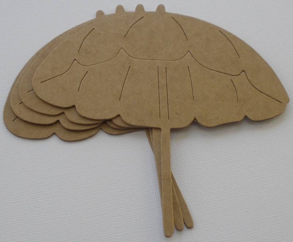 {4} *UMBRELLA* Raw Bare Chipboard Die Cuts