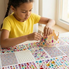 Gikboup 3521 Pieces Self Adhesive Jewels for Crafts, Gems Stickers Red