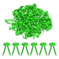 Brads for Paper Crafts, 150 Pcs Green Metal Round Paper Fasteners, 16 mm