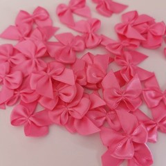 Micomon 50pcs 1.2-Inch Mini Ribbon Bows for Crafts 3/8″ ribbon, Hot.Pink