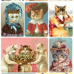 Violette Stickers – Scholar Cats – 1 Stylish Cat Sticker Sheet – Scrapbooks