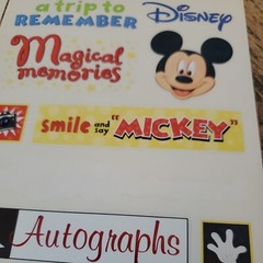 Mickey Mouse Disney Theme Park Phrase Stickers By Sandy Lion 5.5×12 (2) Sheets