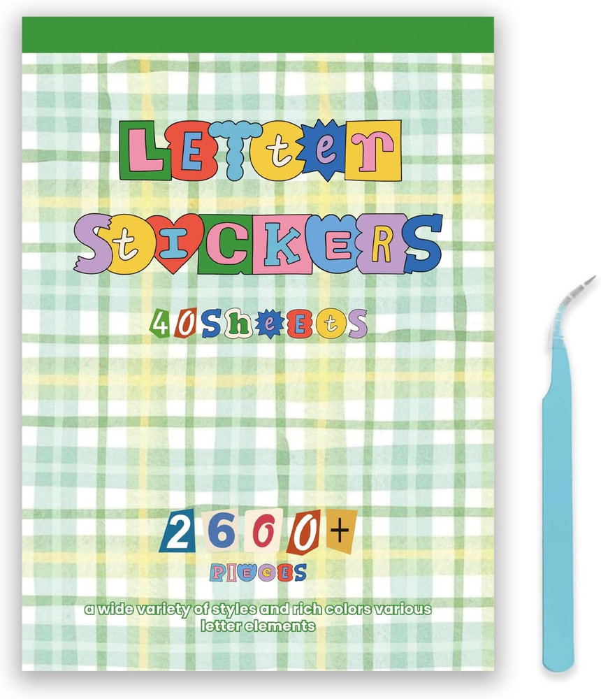 2600Pcs Magazine Letter Stickers Book for Scrapbook Album, Vintage Ransom Alphab