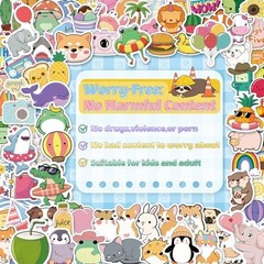 300 Pcs Vinyl Stickers Pack Waterproof Cute Decals for Water Bottle Laptop Kids
