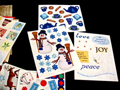 Lot Shell & Asian Mayabi Photo Mounting Paper, Christmas Stickers Plus