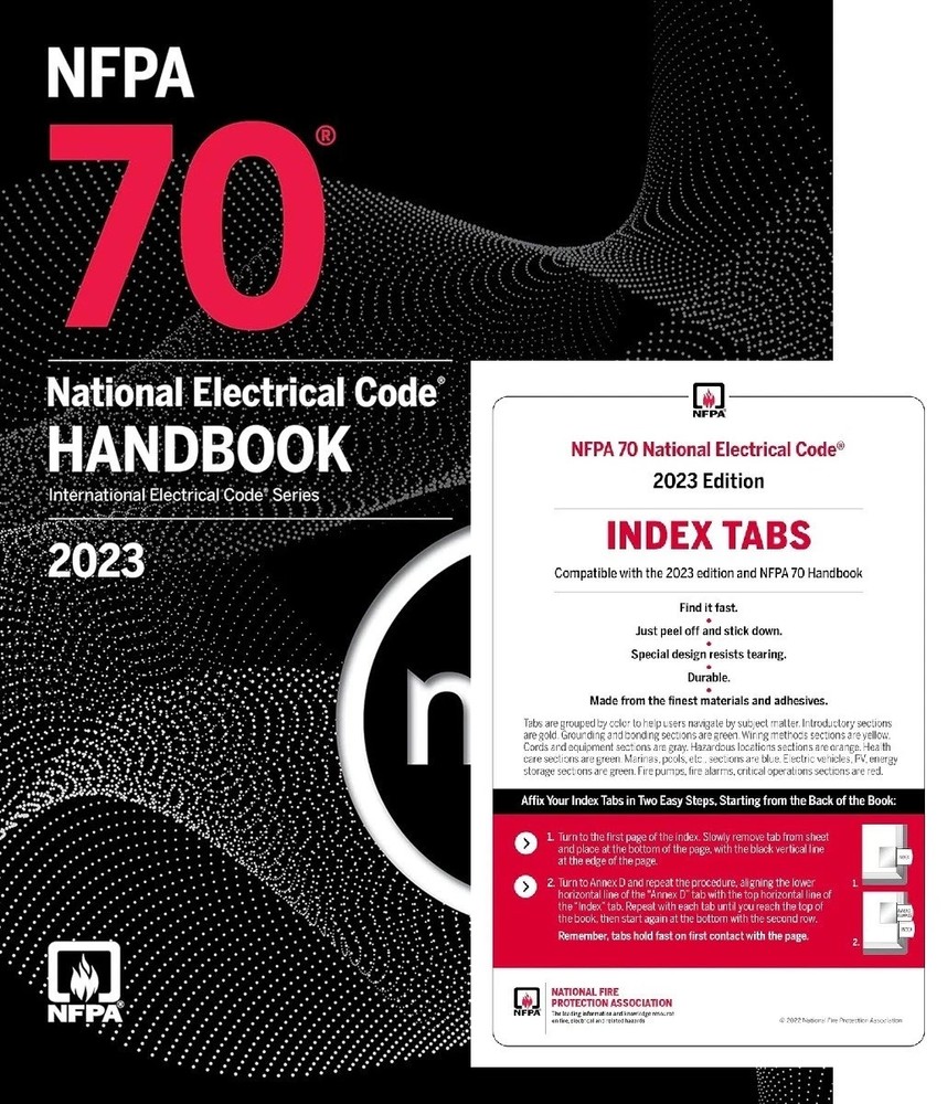 NEC 70 2023 HANDBOOK | NFPA 70 2023 National Electrical Code 2023 Handbook nTabs