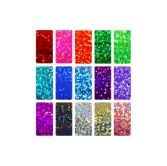 1 INCH Holographic Sparkle Rectangle Sticker Sheet! – Choose a Color & Size