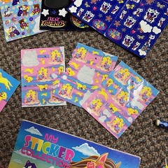 HUGE LOT LISA FRANK Vintage Stickers Dogs Cats Bears Kittens Tape Stamps Pencil
