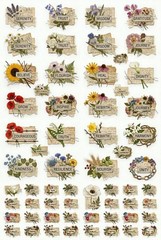 Floral Shabby Embellishments Junk Journal Scrapbook USA PICK A Set