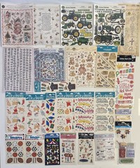 *Lot of 269 Scrapbook Stickers 3D Vellum Rain Dots Mix of Vintage and modern