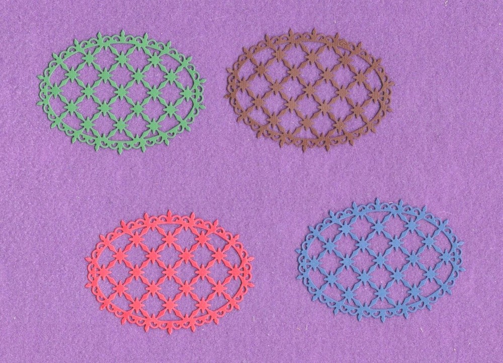 OVAL BACKGROUND FRAME die cuts scrapbook cards