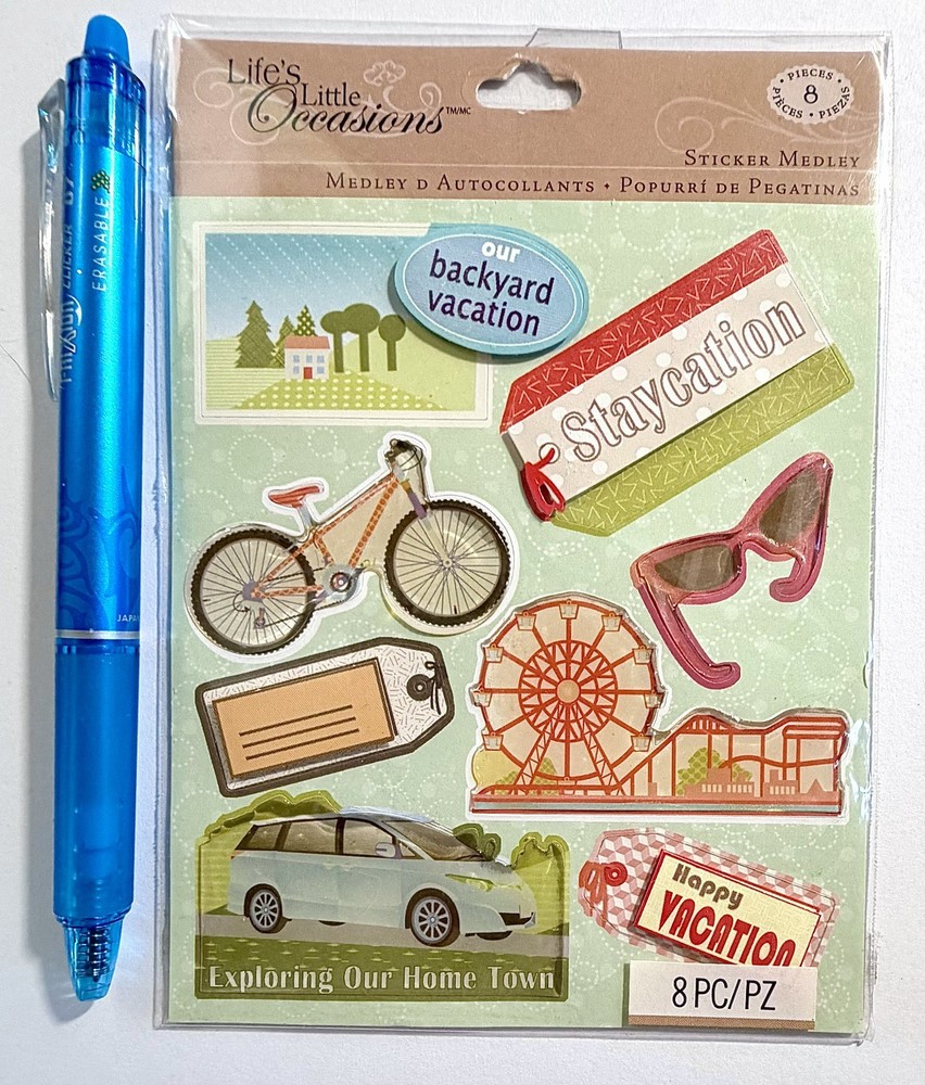 Staycation Vacation Stickers Scrapbooking Card Craft K & Company