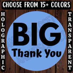 40BIG THANK YOU STICKERS 2″ ROUND LABELS SEALS SHOP SMALL SCRATCH RESISTANT