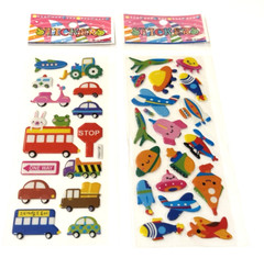 Plane UFO Stickers Planet Car Bus Tractor Scrapbook Card Craft Lot of 2 NEW READ
