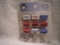 Li’l Davis Designs painted double sided binder clips scrapbooking new (pick one)
