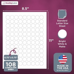 Self-Adhesive Color Coding Round Labels – 250 Sheets