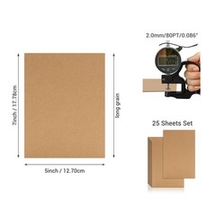25 Pcs Book Board, Binder Board, Cover Board, Heavy Duty Chipboard for Book B…