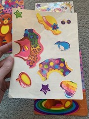 Vintage Lisa Frank Picture Play Reusable Vinyl Stickers Set Ballerina Bear