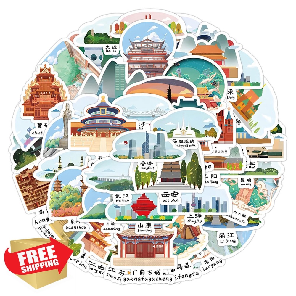 StickerPop Graphics China Landmarks Stickers