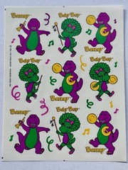 Barney Baby Bop Dinosaur Stickers New