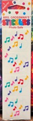 Vintage Mrs. Grossman’s Colorful Music Note Stickers ~ 3 Sheets