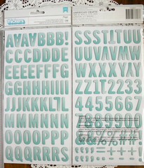 MAGGIE – SUN Vargtd MINT Chipboard 138 Alphabet & Numbers 30mmHigh&6-24mmWide L7