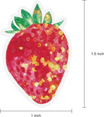 1 X 1.5 Inch, 500 Total Thank You Stickers – Sparkle Pink Strawberry Design