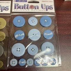 Sticko Button Ups Adhesive Buttons 5 packages different colors